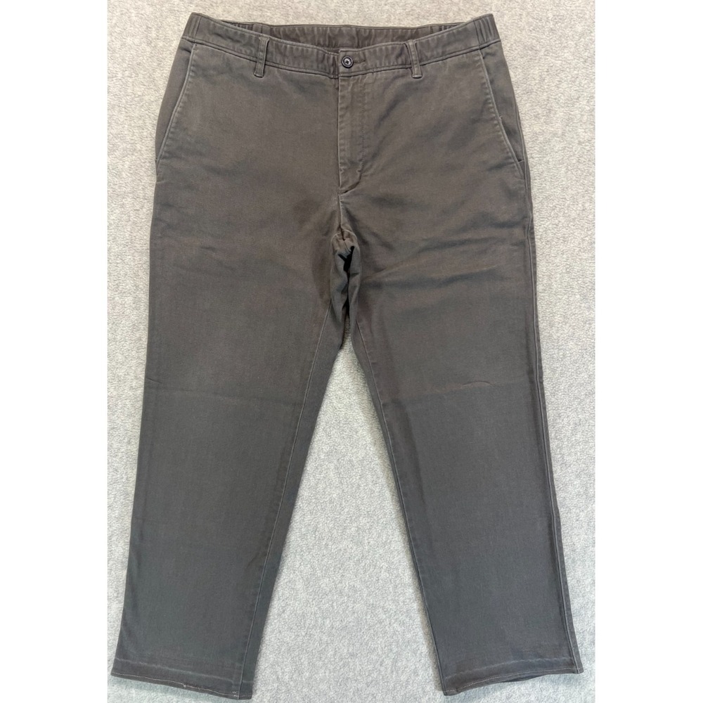Epigram Daily Mens Chino Pants Brown Straight Lag Flat Front Preppy Comfy 86 34W